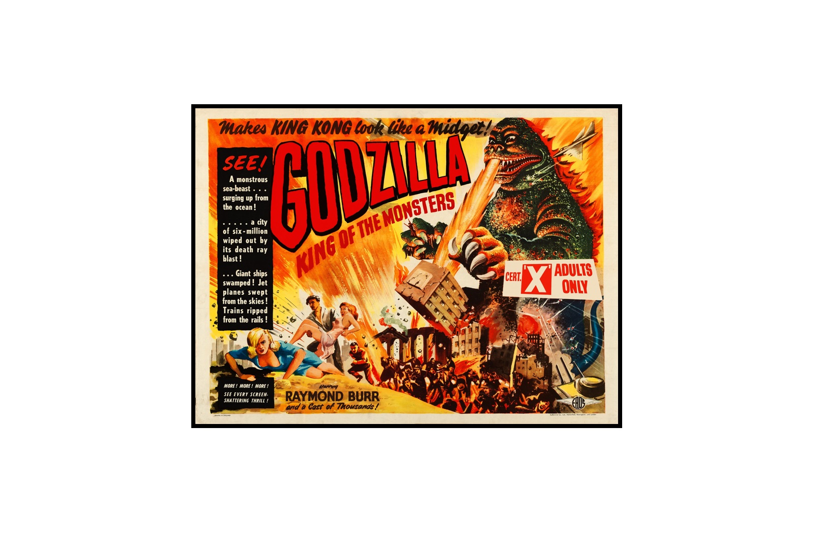 GODZILLA - 11 Godzilla 1956 - Poster Reino Unido LOJA MINI