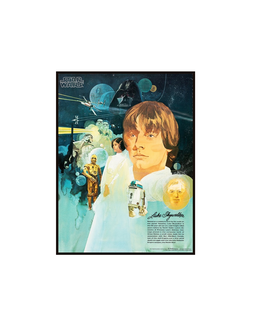 STAR WARS - 19 Star Wars Coca-Cola Promotional Premium Posters 1977 - Lukee Skywalker MINI