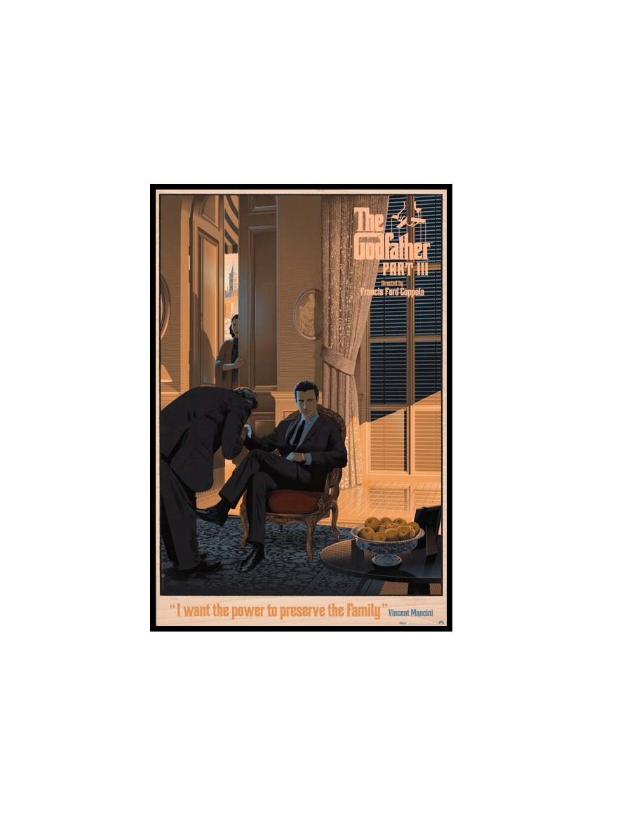 THE GODFATHER - 3 The Godfather Part III by Laurent Durieux 2017 Limited Edition MINI