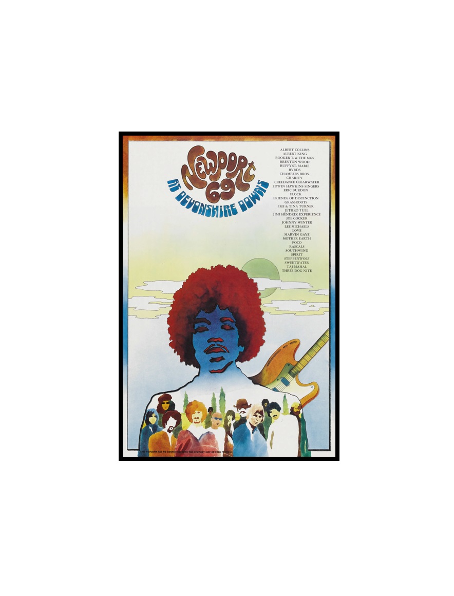 JIMI HENDRIX - 1 Jimi Hendrix Newport 69 Festival Poster (1969) MINI