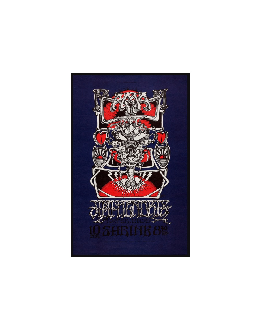 JIMI HENDRIX - 37 Jimi Hendrix Experience Shrine Auditorium Concert Poster MINI