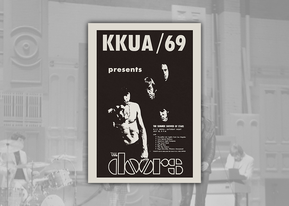 THE DOORS - 24 The Doors 1968 Honolulu, Hawaii Concert Handbill CAPA SITE