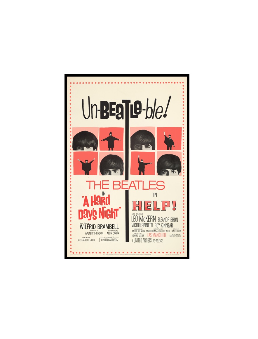 BEATLES - 28 The Beatles A Hard Day's Night and Help! Combo (United Artists, R-1965) MINI