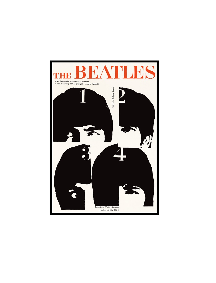 BEATLES - 37 The Beatles Rare Polish Poster for A Hard Day's Night (United Artists, 1964) MINI